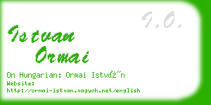 istvan ormai business card